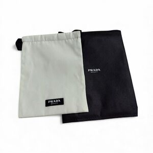 Prada Black and Cream Pouch with Dust bag